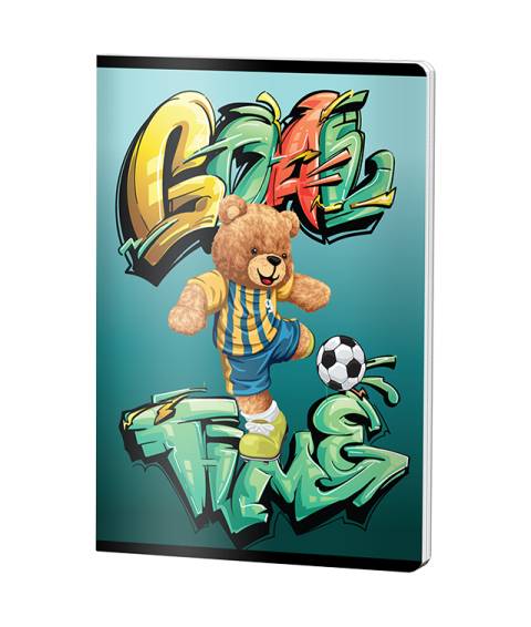 Caiet Dictando A5 Pigna color coperta plastic 48file 70gr GOAL BEAR